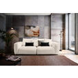 BIGSOFA in Samt Beige  - Beige/Schwarz, MODERN, Kunststoff/Textil (260/70/122cm) - Carryhome