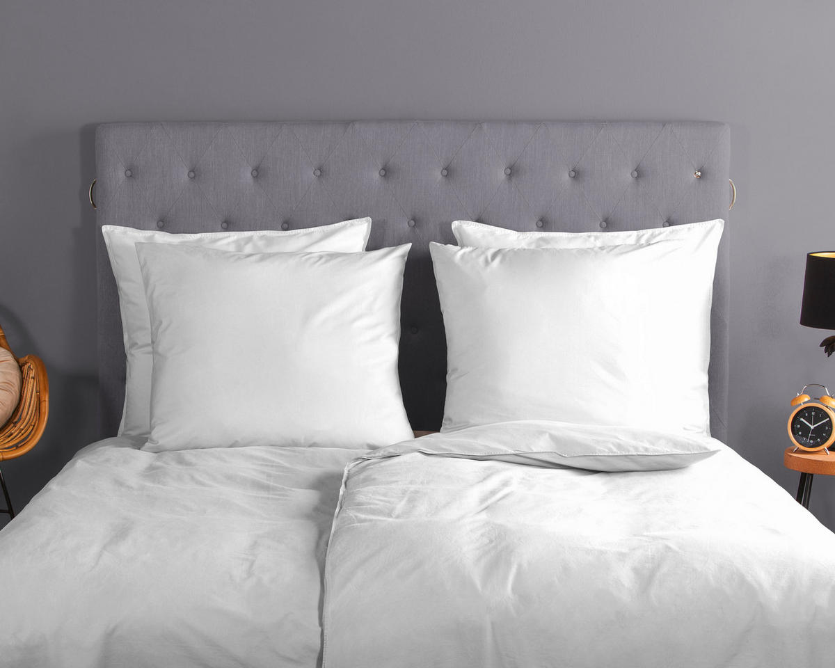 BETTWÄSCHE Uni White Renforcé 135/200 cm  - Weiß, Basics, Textil (135/200cm)