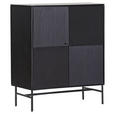 HIGHBOARD  in 100/120/42 cm  - Schwarz, LIFESTYLE, Holz/Metall (100/120/42cm) - Landscape
