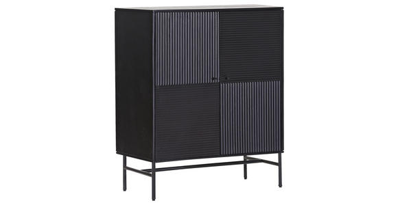 HIGHBOARD in 100/120/42 cm - Schwarz, LIFESTYLE, Holz/Metall (100/120/42cm) - Landscape