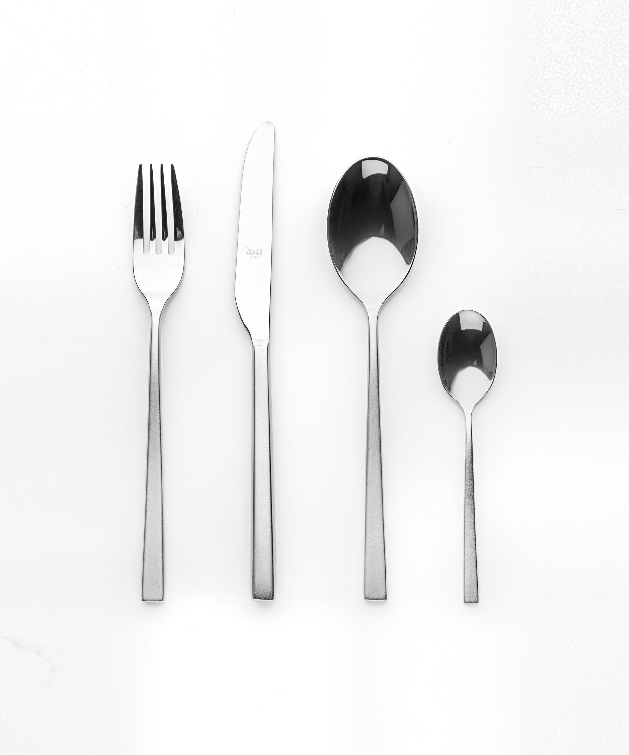 BESTECK-SET 24-teilig   - Edelstahlfarben, Basics, Metall (1.585kg)