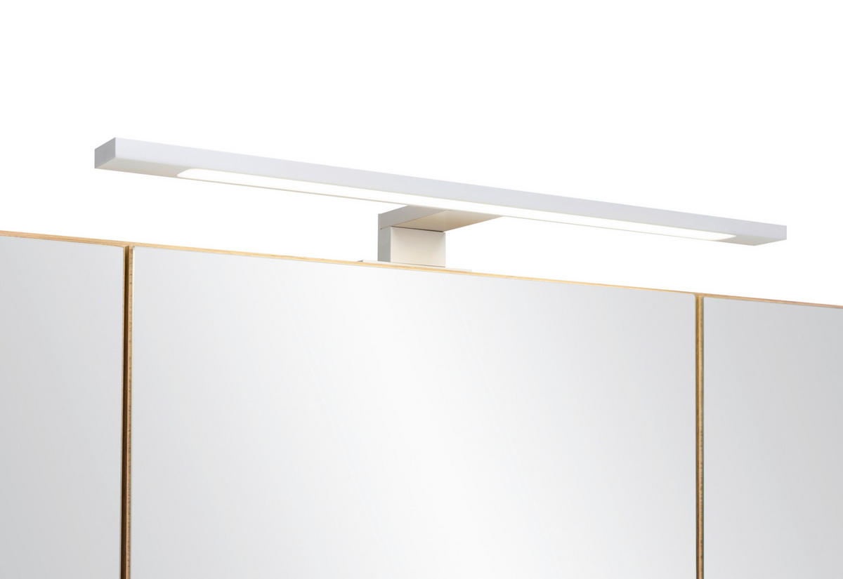 TÜKRÖS SZEKRÉNY 80/64/20 cm  - tölgyfa színű/ezüstszínű, Konventionell, faalapú anyag/üveg (80/64/20cm) - Xora