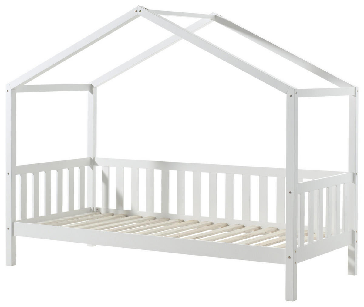 DĚTSKÁ POSTEL SE STŘÍŠKOU, 90/200 cm bílá - bílá, Moderní, dřevo (90/200cm) - MID.YOU