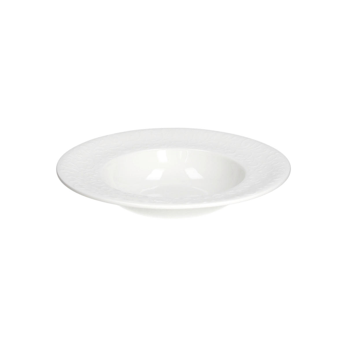 GLOBOKI KROŽNIK  Jasmin Bianco   25/5 cm      - bela, Basics, keramika (25/5cm) - Tognana