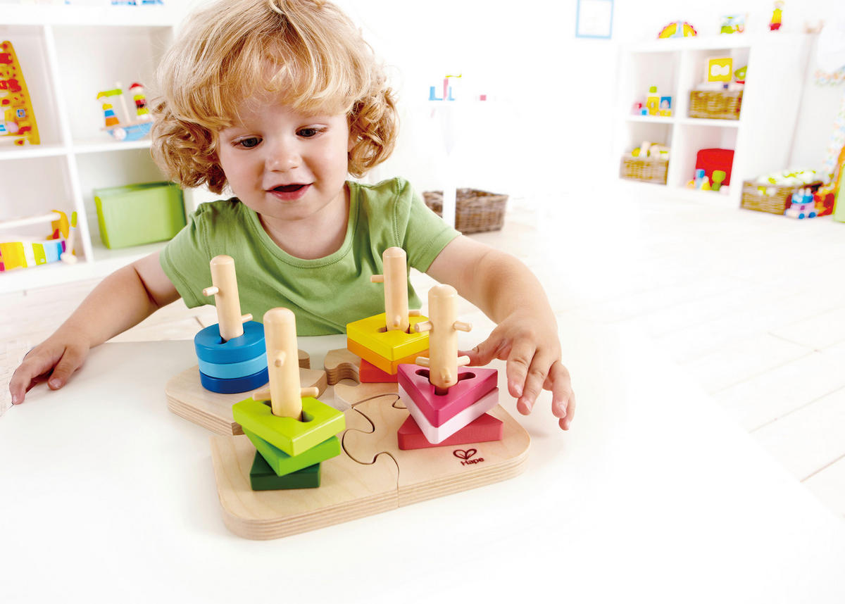 PUZZLE - Multicolor, Basics, Holz/Holzwerkstoff (19,7/19,7/11,6cm) - Hape