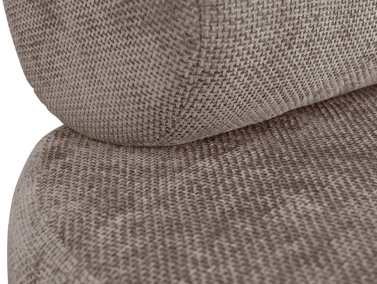 SESSEL in Struktur Hellbraun  - Hellbraun/Schwarz, Basics, Textil/Metall (88/70/88cm) - Livetastic