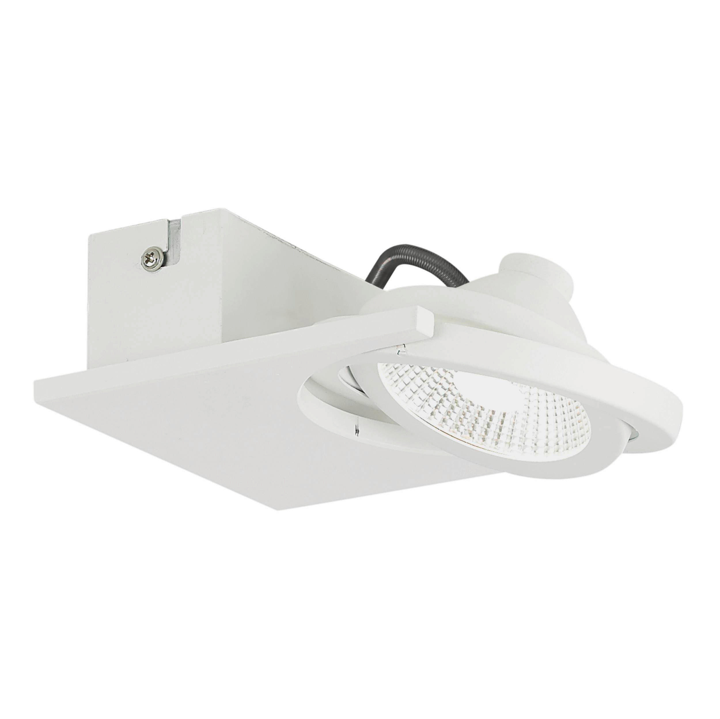 WANDLEUCHTE 14/14/6 cm   - Weiß, Design, Glas/Metall (14/14/6cm) - Eglo