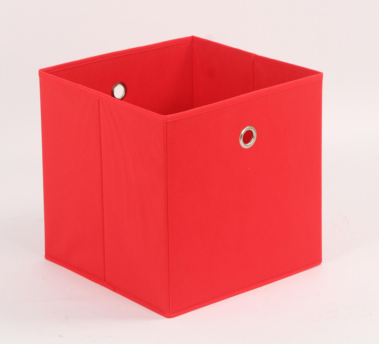 SKLADACÍ BOX, kov, textil, kartón, 32/32/32 cm - červená, Design, kartón/kov (32/32/32cm) - Carryhome