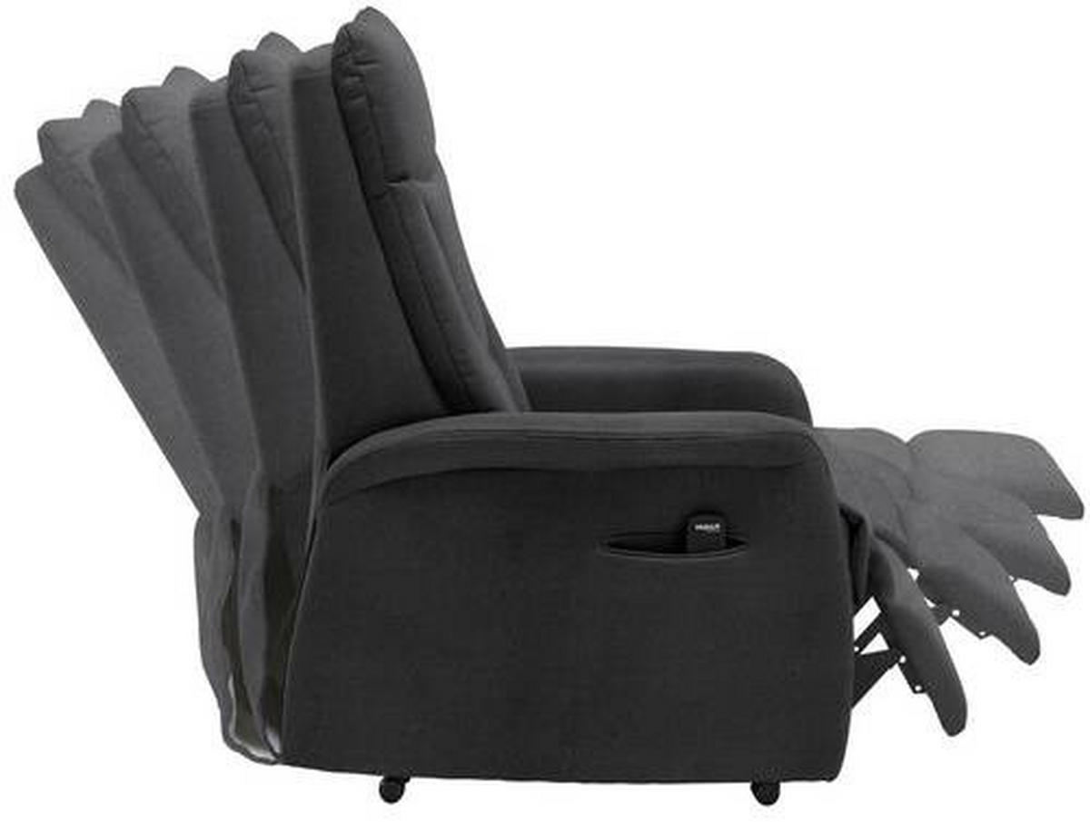FERNSEHSESSEL in Mikrofaser Dunkelgrau  - Dunkelgrau/Schwarz, Konventionell, Textil (78/108/90cm) - Valdera