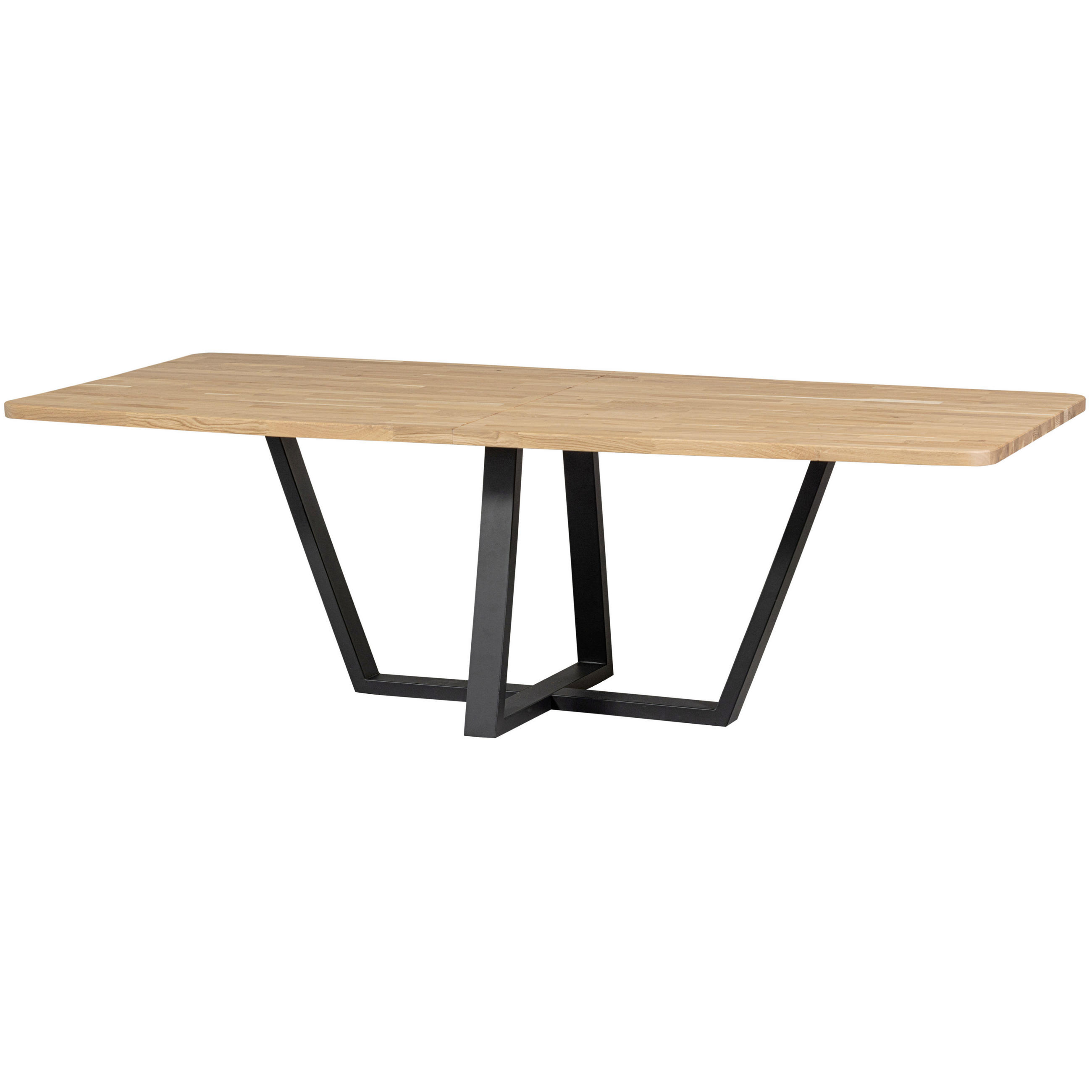 Livetastic Esstisch Tablo Natur, Schwarz 100x77x240 cm