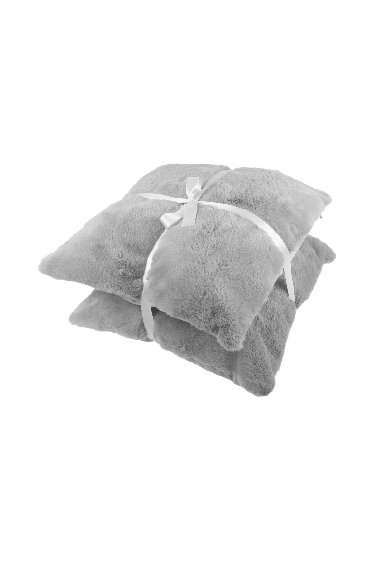 SADA DEKORAČNÍCH POLŠTÁŘŮ 45/45 cm - šedomodrá, Konvenční, textil (45/45cm)
