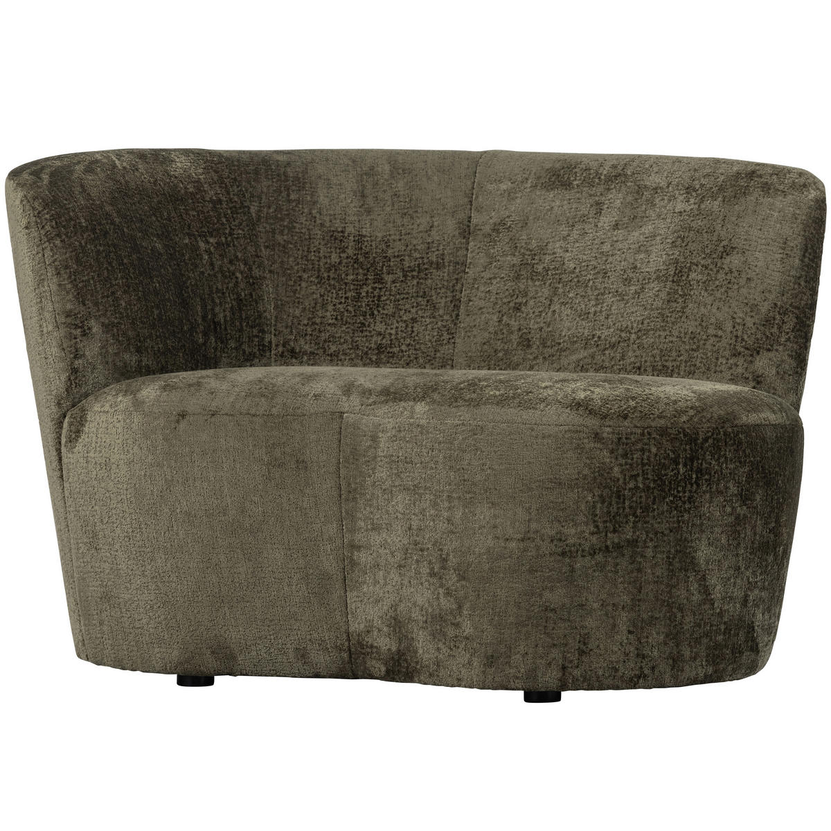 RÉCAMIERE in Samt Dunkelgrün  - Dunkelgrün/Schwarz, Design, Kunststoff/Textil (112/73/80cm) - Livetastic