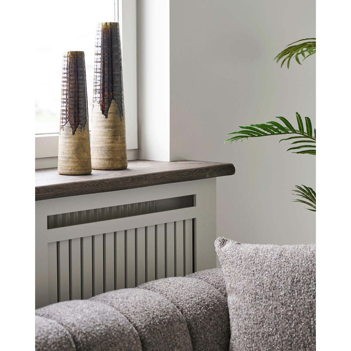 VASE  - Braun, Basics, Keramik (11/39cm)