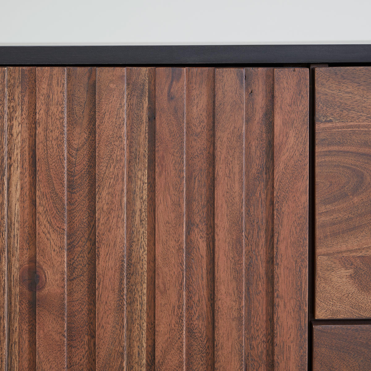 SIDEBOARD  in 155/85/40 cm  - Walnussfarben/Schwarz, LIFESTYLE, Holz/Holzwerkstoff (155/85/40cm) - MID.YOU