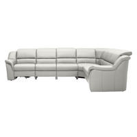 ECKSOFA  in Echtleder Weiß  324/260 cm  - Chromfarben/Weiß, KONVENTIONELL, Leder/Kunststoff (324/260cm) - Cantus