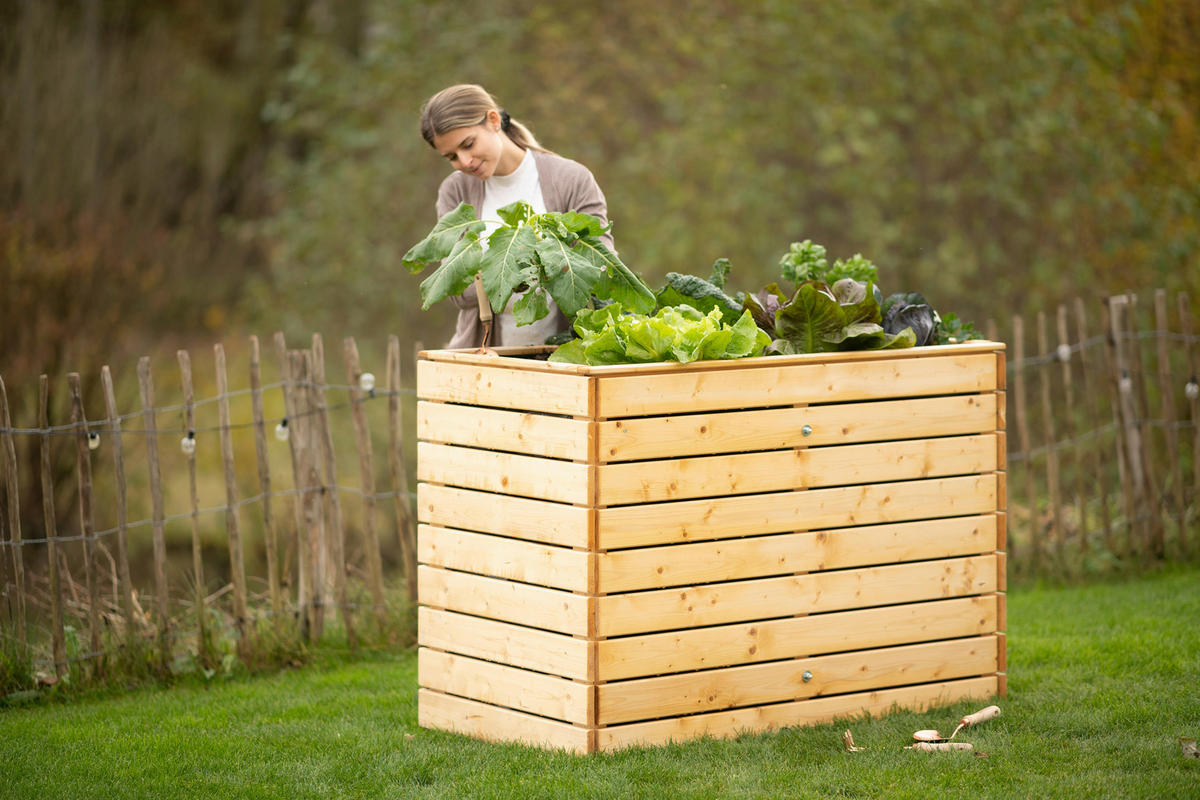 VYVÝŠENÝ ZÁHON   - farba smreka, Basics, drevo (70/90/130cm)