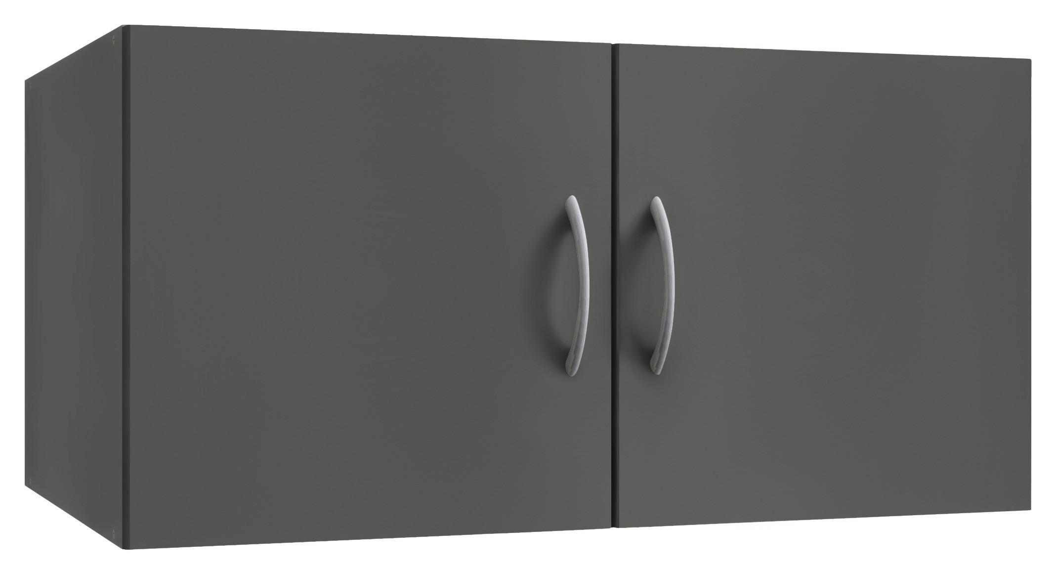 AUFSATZSCHRANK 80/40/54 cm  in  - Alufarben/Graphitfarben, KONVENTIONELL, Holzwerkstoff/Kunststoff (80/40/54cm) - Xora