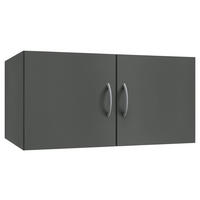 AUFSATZSCHRANK 80/40/54 cm  in  - Alufarben/Graphitfarben, KONVENTIONELL, Holzwerkstoff/Kunststoff (80/40/54cm) - Xora