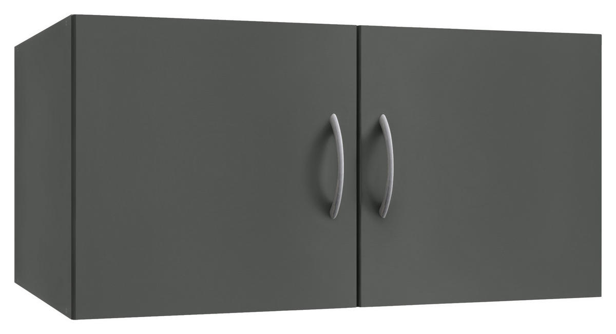 AUFSATZSCHRANK 80/40/54 cm  in  - Alufarben/Graphitfarben, KONVENTIONELL, Holzwerkstoff/Kunststoff (80/40/54cm) - Xora