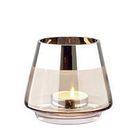 TEELICHTHALTER - Sandfarben, Design, Glas (15/13cm) - Fink