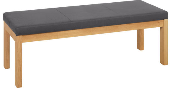 HOCKERBANK in Anthrazit, Eichefarben - Eichefarben/Anthrazit, Natur, Holz/Textil (150/49/45cm) - Voleo