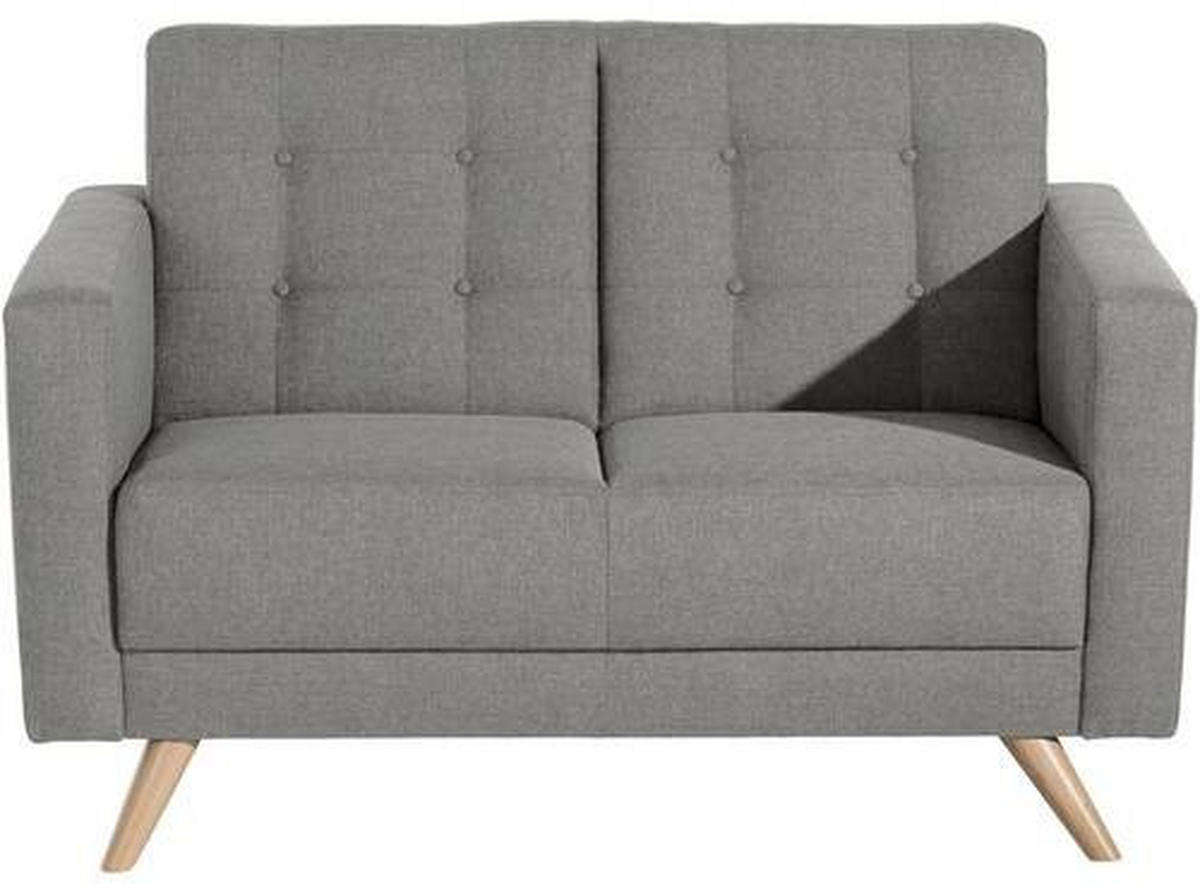 2-SITZER-SOFA Flachgewebe Hellgrau von MAX WINZER