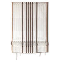 BÄNDCHENROLLO  halbtransparent  60/135 cm    - Braun/Weiß, KONVENTIONELL, Textil (60/135cm)