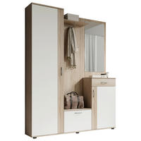 PREDSIEŇOVÝ NÁBYTOK, 145/188/30 cm - biela/dub sonoma, Konventionell, kompozitné drevo (145/188/30cm) - Carryhome