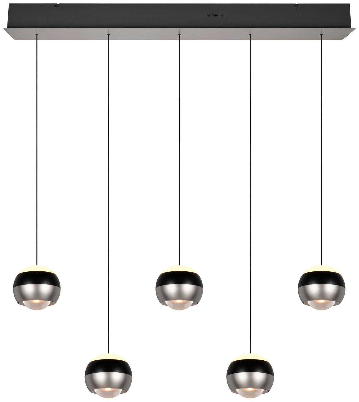 LED-HÄNGELEUCHTE 100/10,5/200 cm  - Schwarz/Nickelfarben, Design, Metall (100/10,5/200cm) - Trio Leuchten