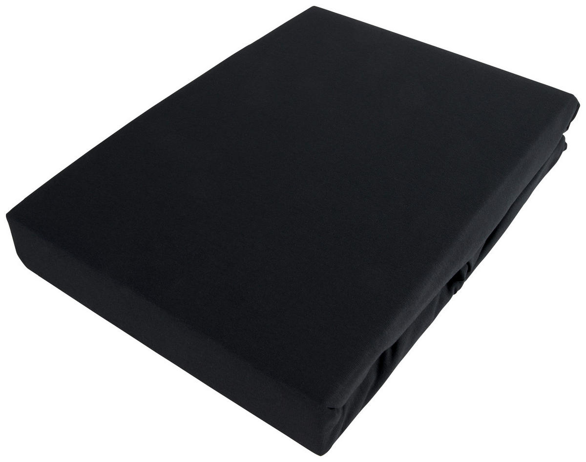 BOXSPRING-SPANNLEINTUCH 140/220 cm Jersey  - Schwarz, KONVENTIONELL, Textil (140/220cm) - Novel