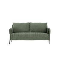 2-SITZER-SOFA Grün, Schwarz  - Schwarz/Grün, MODERN, Textil/Metall (165/85/77cm) - Livetastic