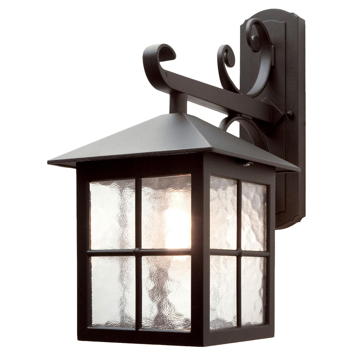 AUSSENWANDLEUCHTE - Schwarz, Basics, Glas/Metall (18.5/40/31cm) - Elstead Lighting