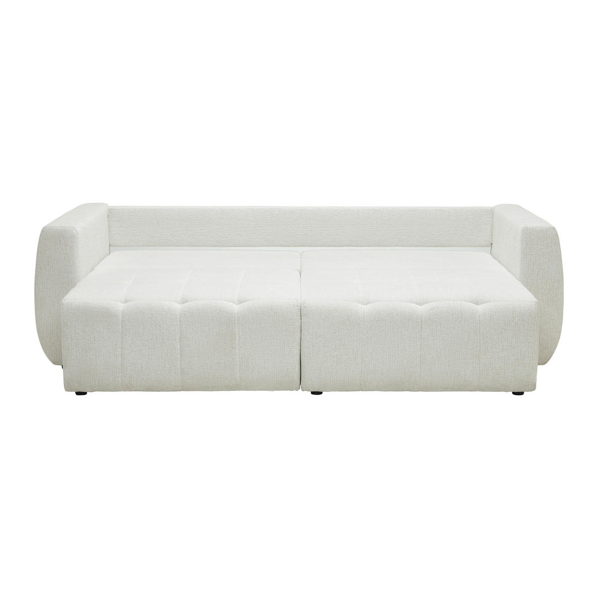 SCHLAFSOFA in Chenille, Jacquard Creme  - Beige/Creme, Kunststoff/Textil (245/74-90/104cm) - MID.YOU