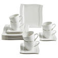 KAFFEESERVICE Swing 18-teilig - Weiß, Basics, Keramik - Novel