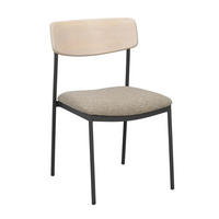 STOL  stapelbar   - beige/ek Bianco, Klassisk, metall/trä (50/83/53cm) - Rowico