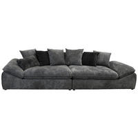 BIGSOFA Chenille Anthrazit  - Anthrazit/Schwarz, Trend, Textil (310/76-90/124cm) - MID.YOU