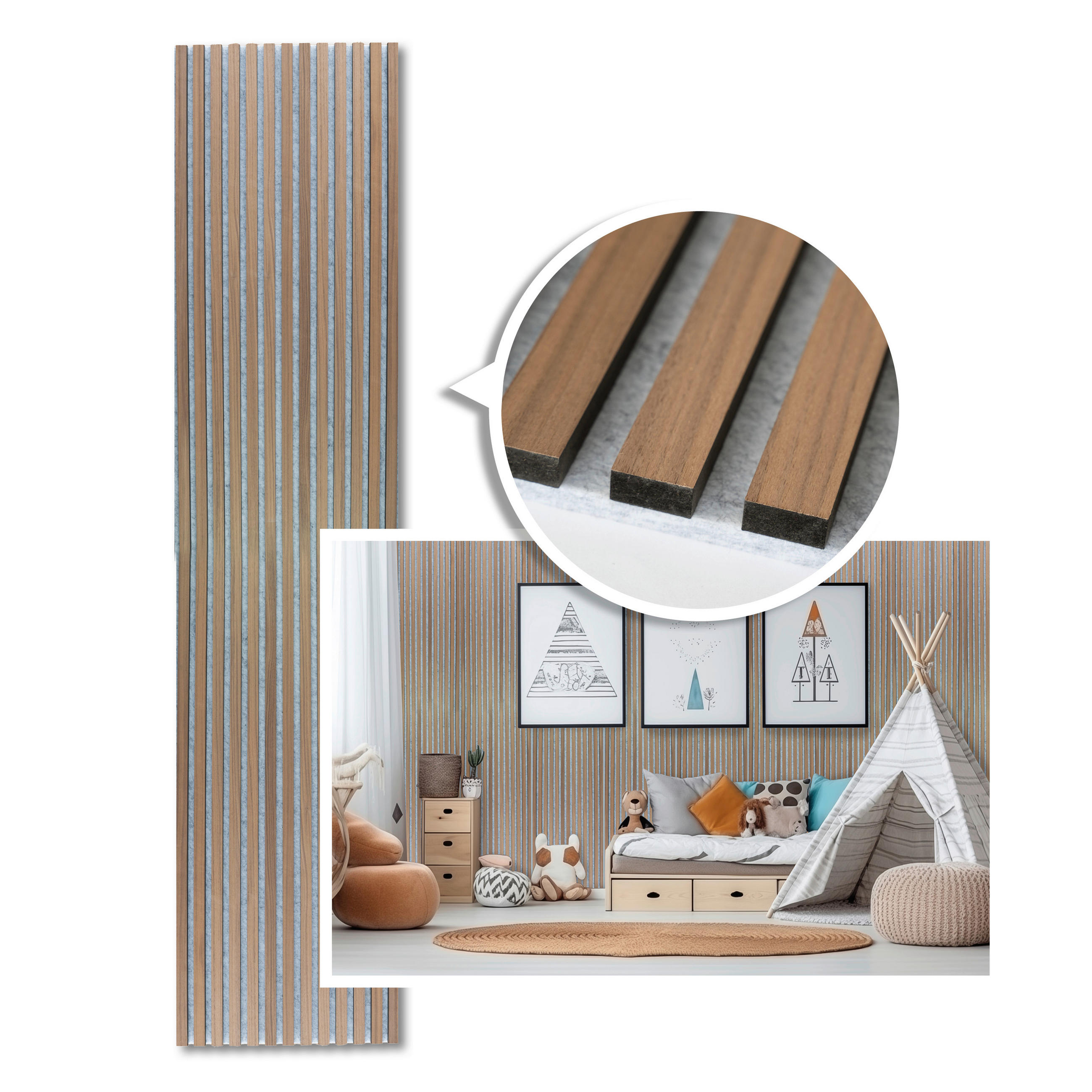 AKUSTIKPANEEL Echtholz 40/150/2,1 cm  - Walnussfarben, Basics, Holzwerkstoff (40/150/2,1cm)