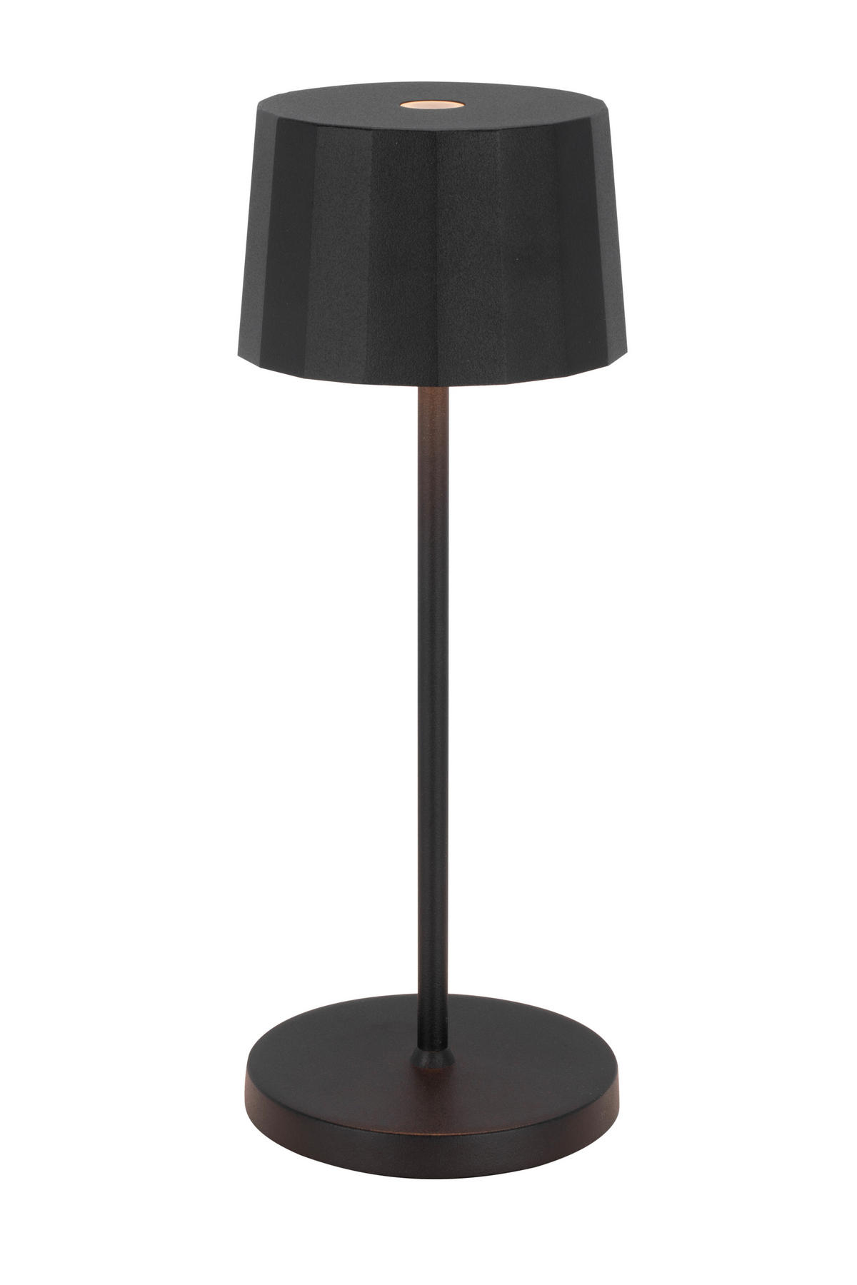 AKKU-TISCHLEUCHTE 7,5/20 cm  - Schwarz, Design, Kunststoff/Metall (7,5/20cm) - Dieter Knoll