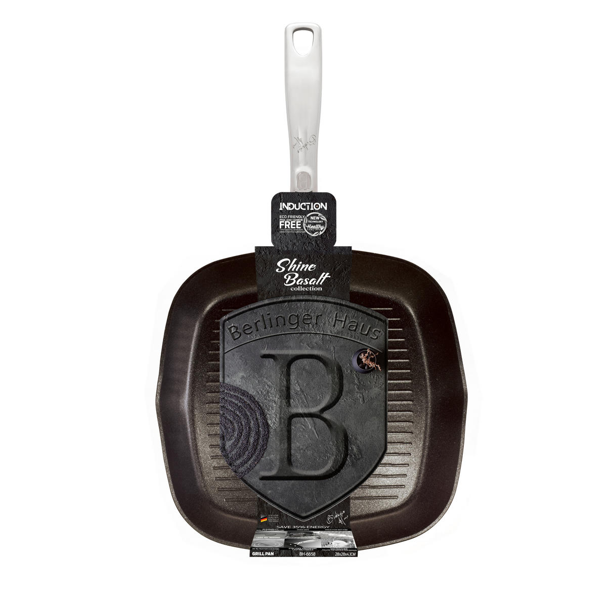 PONEV ZA ŽAR Shine Basalt Collection 28/4,1 cm  - črna, Basics, kovina (28/4,1cm) - Berlinger Haus