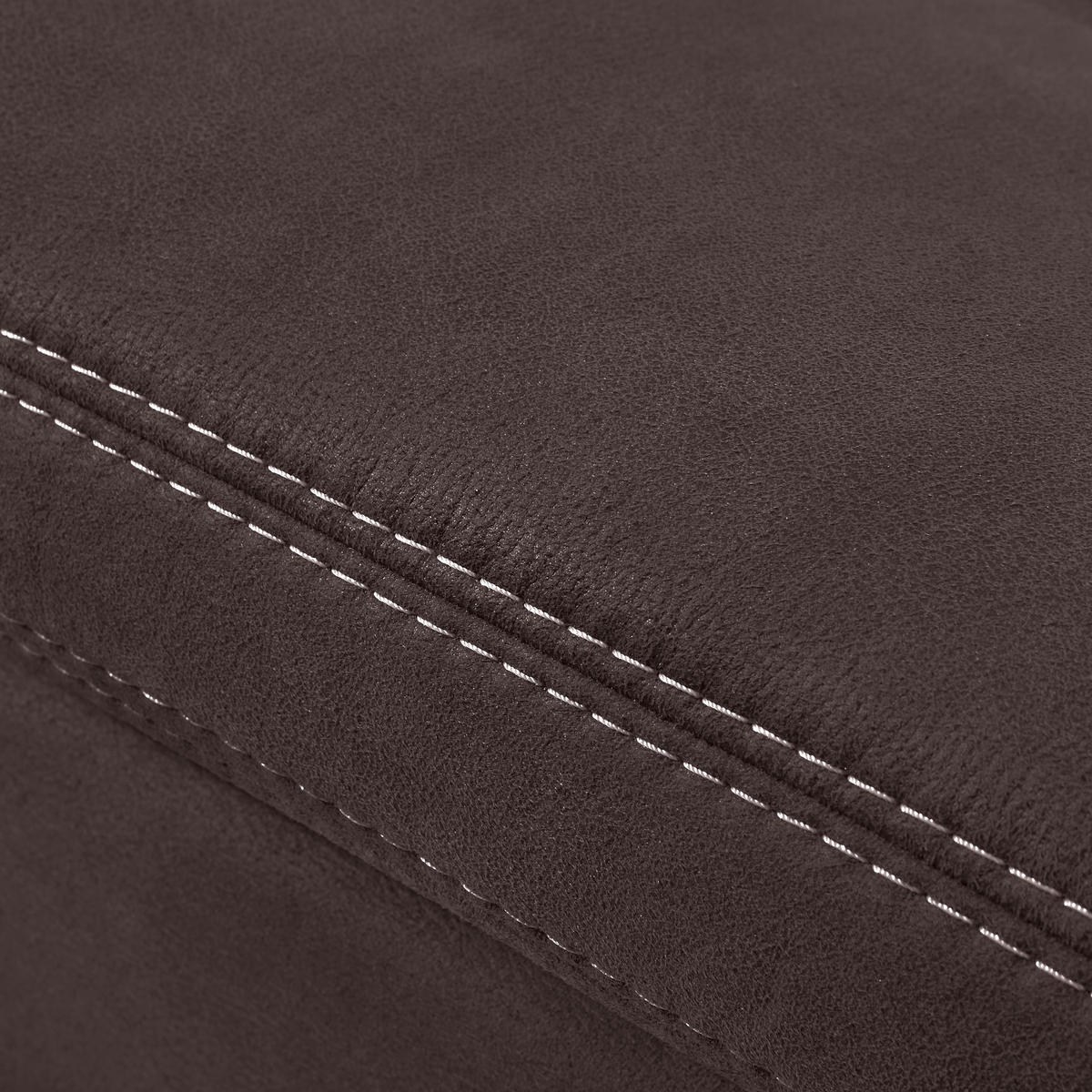 3-SITZER-SOFA Mikrofaser Dunkelbraun  - Chromfarben/Dunkelbraun, Design, Textil/Metall (234/86/97cm) - Hom`in