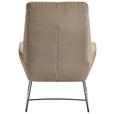 SESSEL in Cord Taupe  - Taupe/Schwarz, Design, Textil/Metall (82/102/81cm) - Hom`in