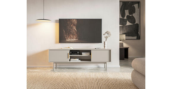 LOWBOARD Viva in 154/53,5/39 cm - Kaschmir/Goldfarben, Design, Holzwerkstoff/Metall (154/53,5/39cm) - Xora