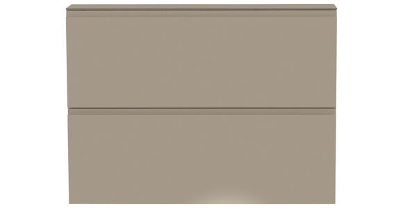 SCHUHKIPPER - Taupe, Design, Glas/Holzwerkstoff (110/82/22cm) - Moderano
