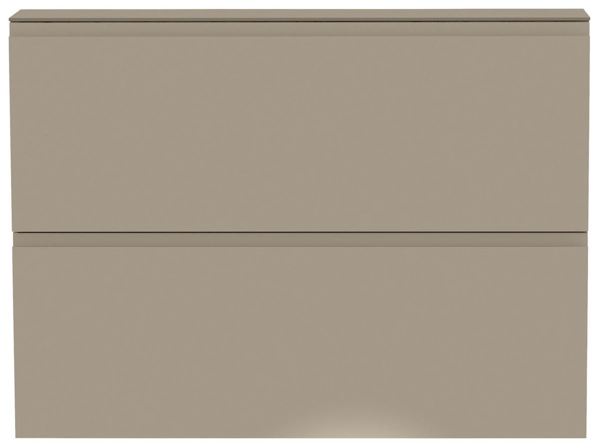 SCHUHKIPPER Gardasee  in 110/82/22 cm  - Taupe, Design, Glas/Holzwerkstoff (110/82/22cm) - Moderano