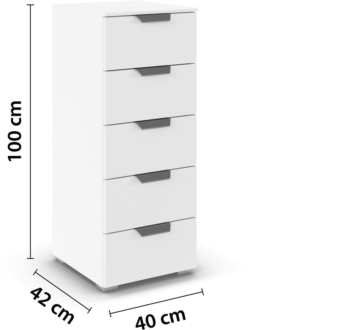 KOMMODE  in 40/100/35 cm  - Chromfarben/Weiß, Design, Holzwerkstoff/Metall (40/100/35cm) - Carryhome