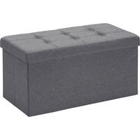 SEDACÍ BOX, textil, kompozitní dřevo, 76/38/38 cm - antracitová, Design, kompozitní dřevo/textil (76/38/38cm) - Carryhome