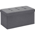 SITZBOX in Textil, Holzwerkstoff Anthrazit  - Anthrazit, Design, Holzwerkstoff/Textil (76/38/38cm) - Carryhome