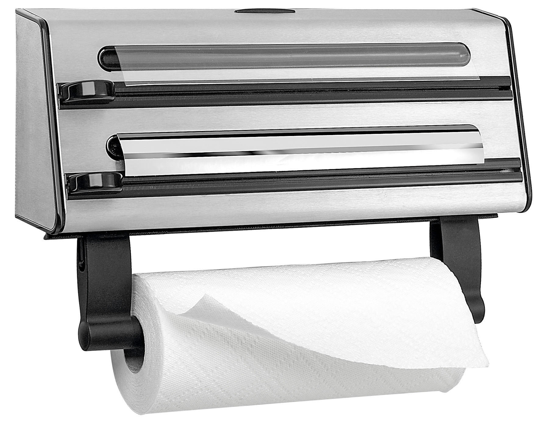 KÜCHENROLLENHALTER - Alufarben, KONVENTIONELL, Kunststoff/Metall (41cm) - Emsa
