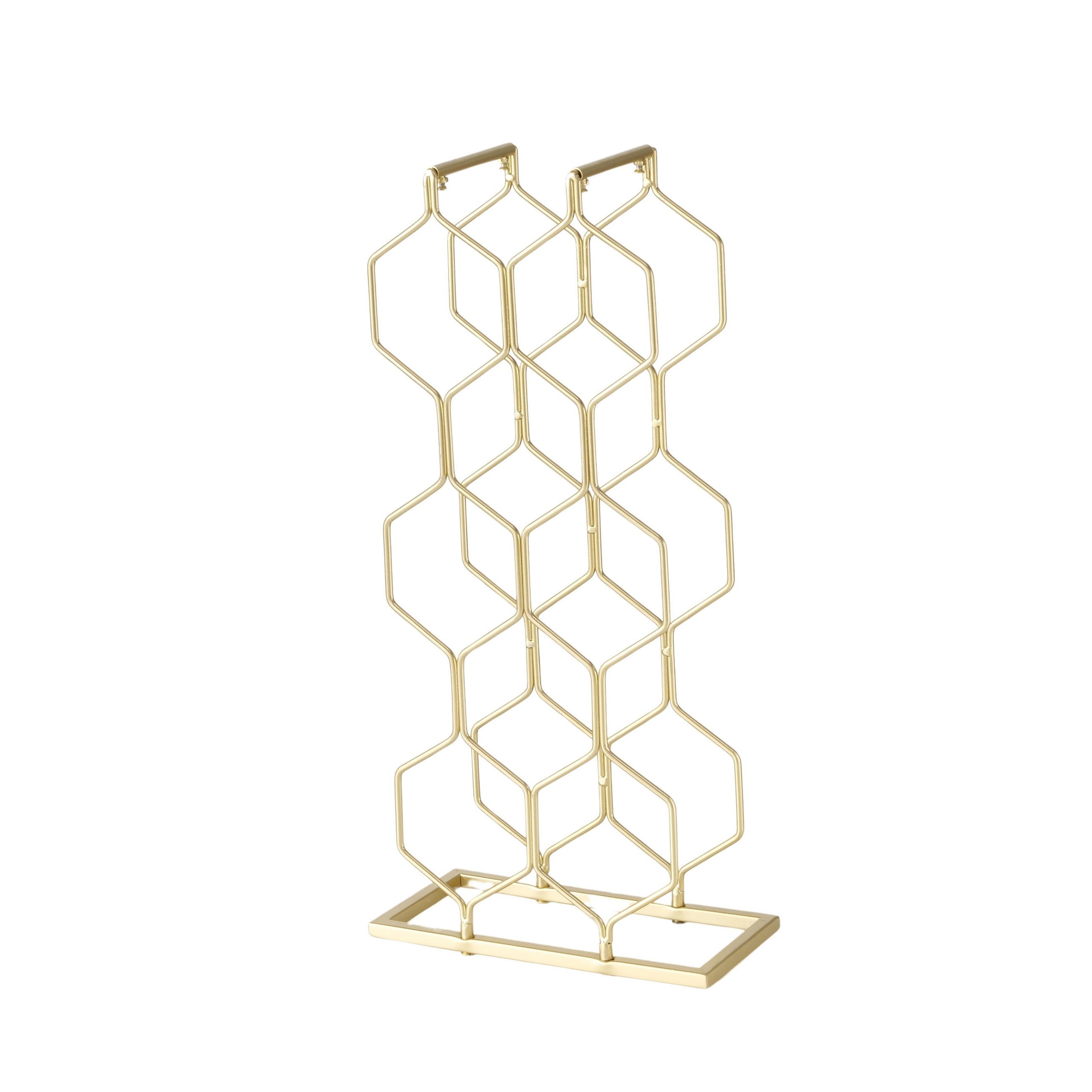 Boltze Home Weinregal Gold 11x48.5x23 cm