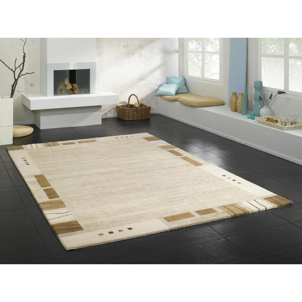 Thumbnail - Cazaris Orientteppich, Braun, Beige, Textil, Bordüre, rechteckig, 120x180 cm, Care & Fair, für Fußbodenheizung geeignet,...